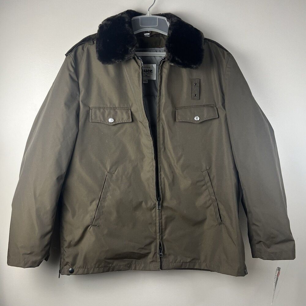 Blauer Men’s Jacket Zipper Front Brown Lining Thinsulate 3M Size 44L Tags USA